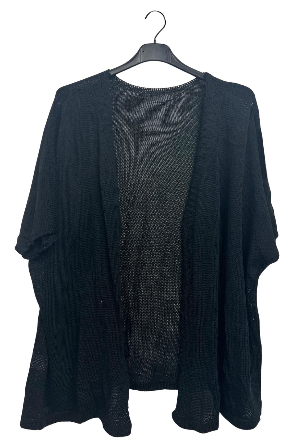 Plain Knitted Drape Cotton Cardigan