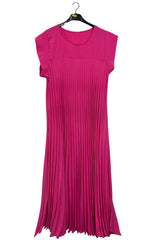 Plain Pleated Texture Dress
