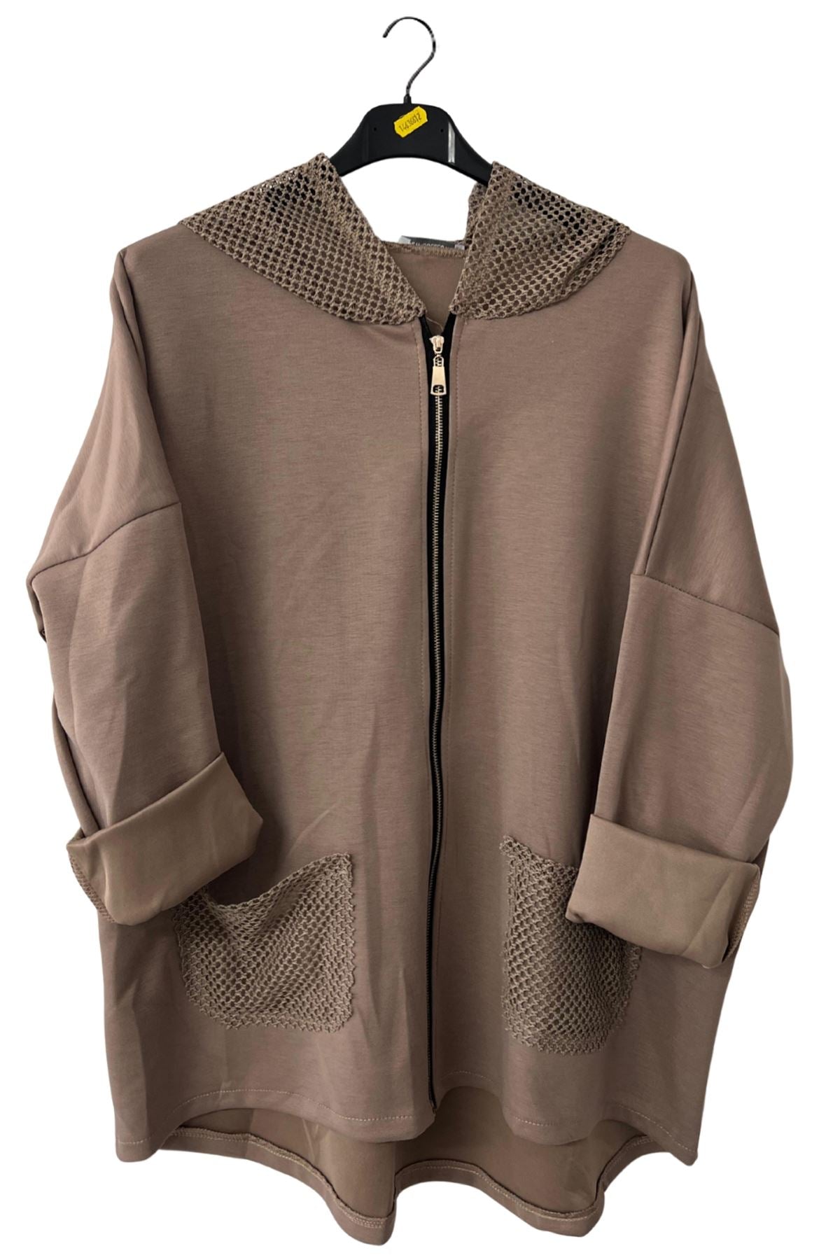 Plain Front Closure Zipper Hoodie