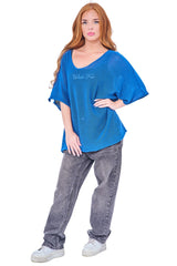 Plain Fine-Knit Texture Cotton Top