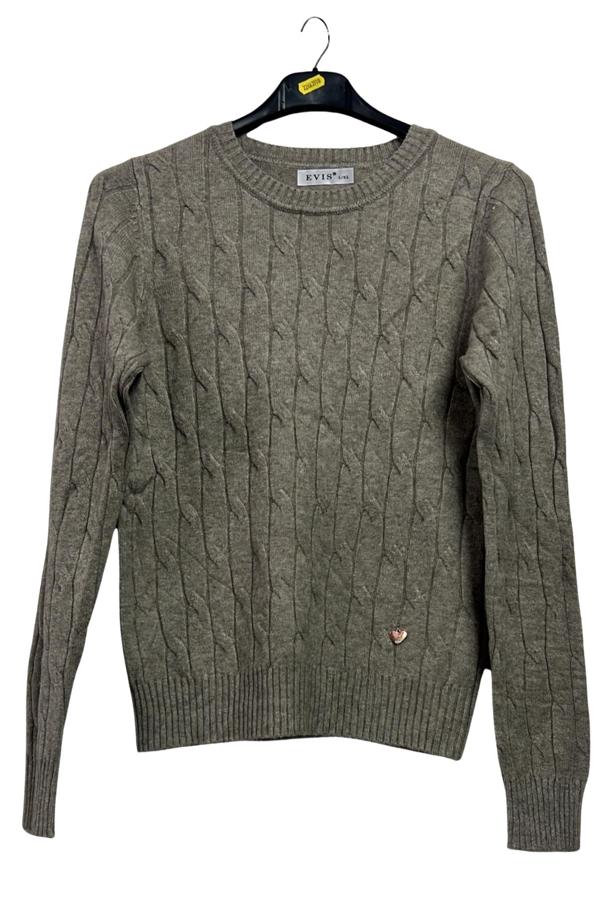 soft feel ribbed hem jumper