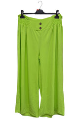 Plain Elasticated Waistband Wide Leg Trousers