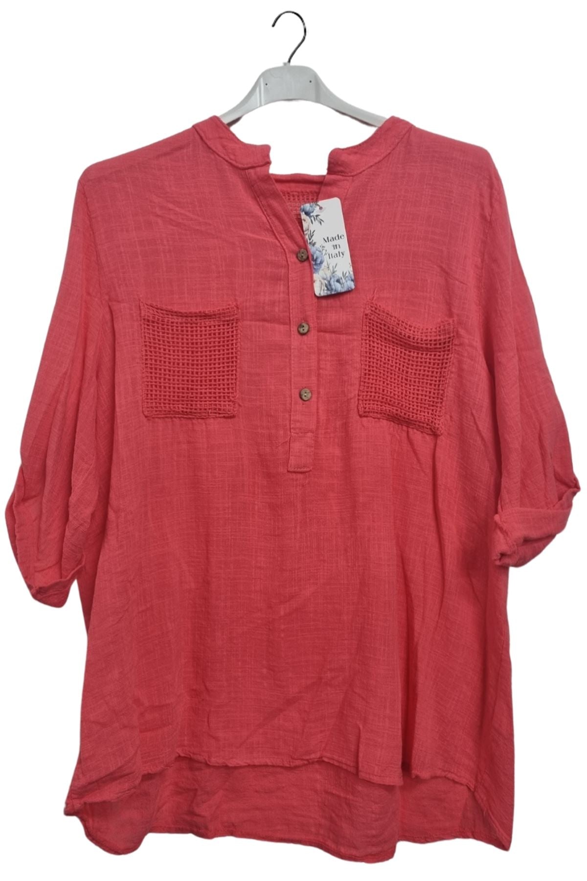 Plain Hollow-Out Back Detail Cotton Top