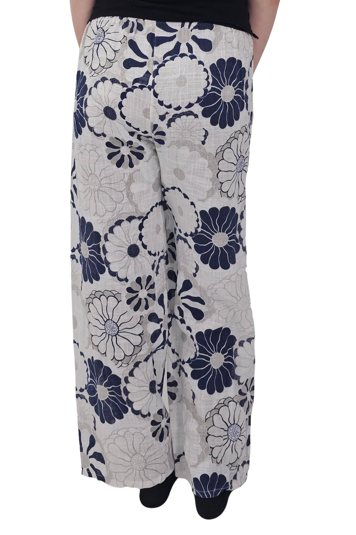 Floral Print Wide Leg Cotton Palazzo