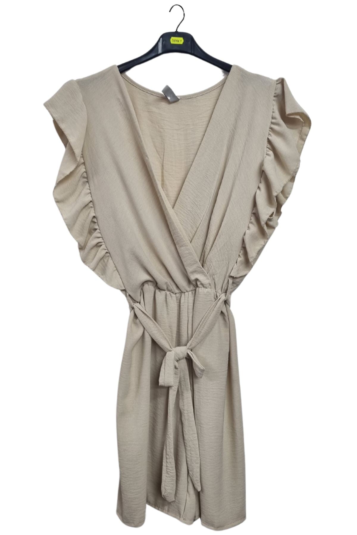 Plain Tie Waist Belt Jumpsuit