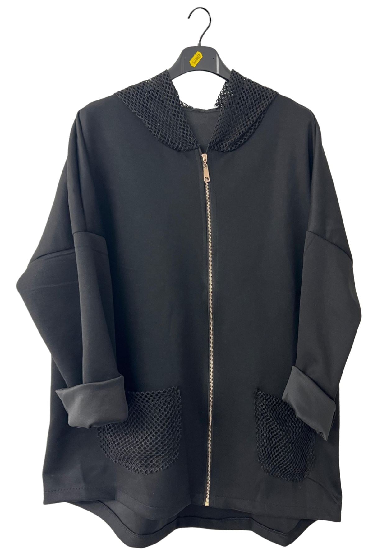 Plain Front Closure Zipper Hoodie