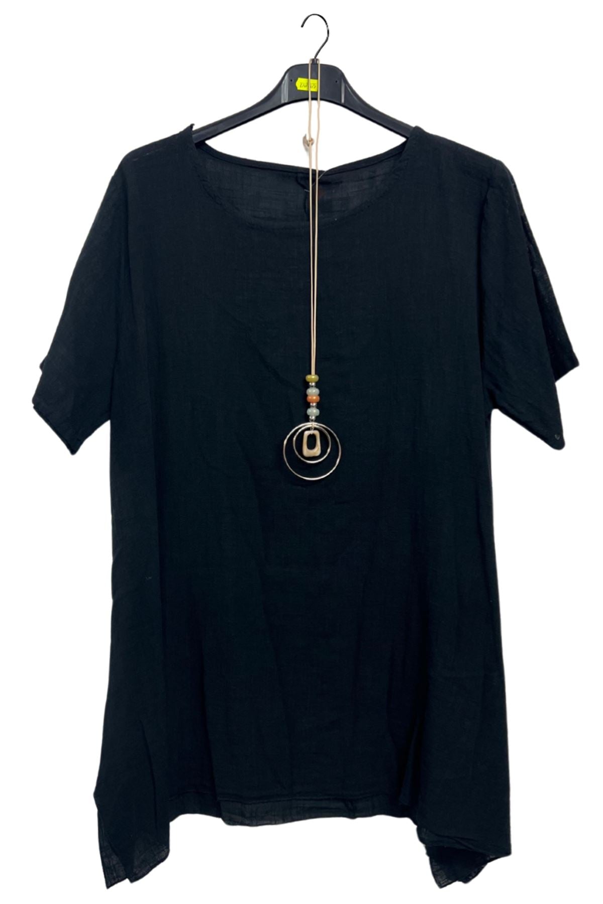 Plain Asymmetrical Oversized Cotton Top