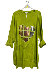 Heart Print Cotton Top