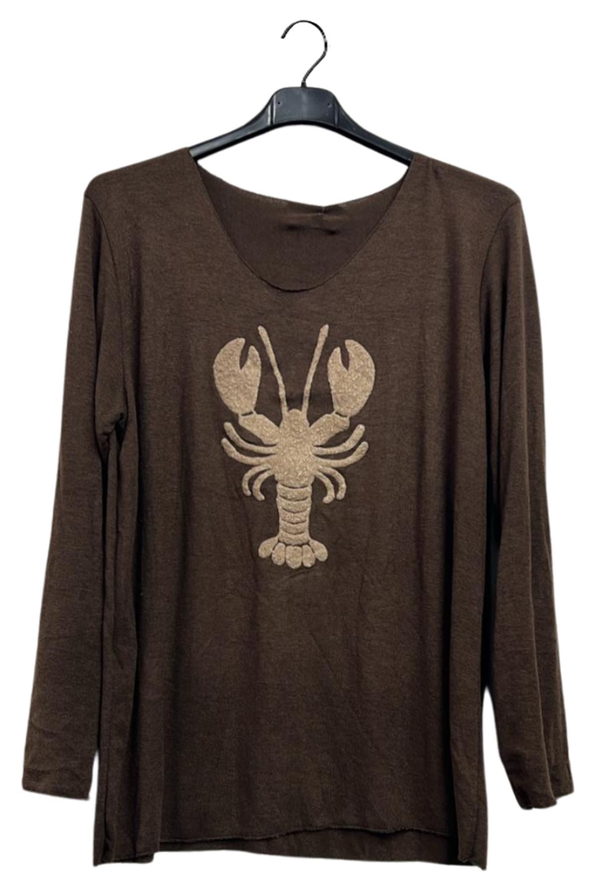 A Lobster Motif Soft Feel Tunic Top