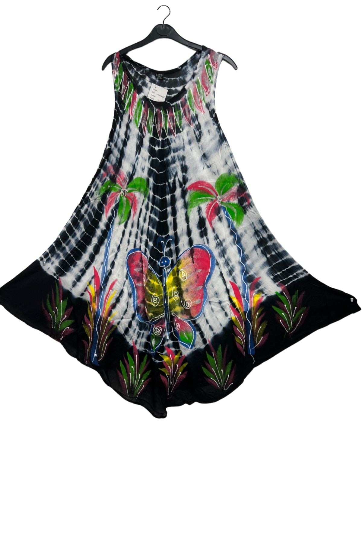 Tie Dye Butterfly Pattern Umbrella Style Dress