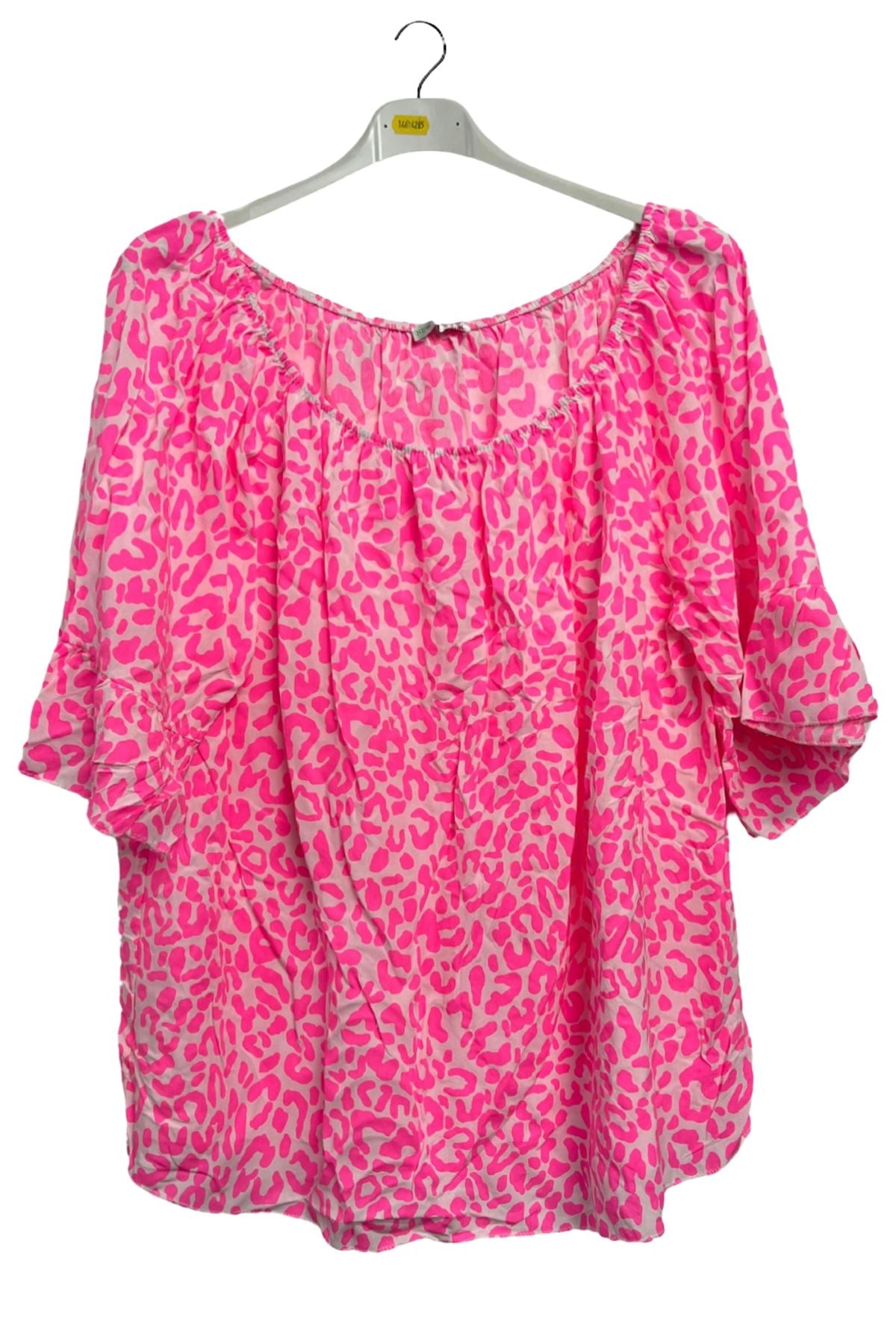 Subtle Textured Pattern Flared Sleeves Top