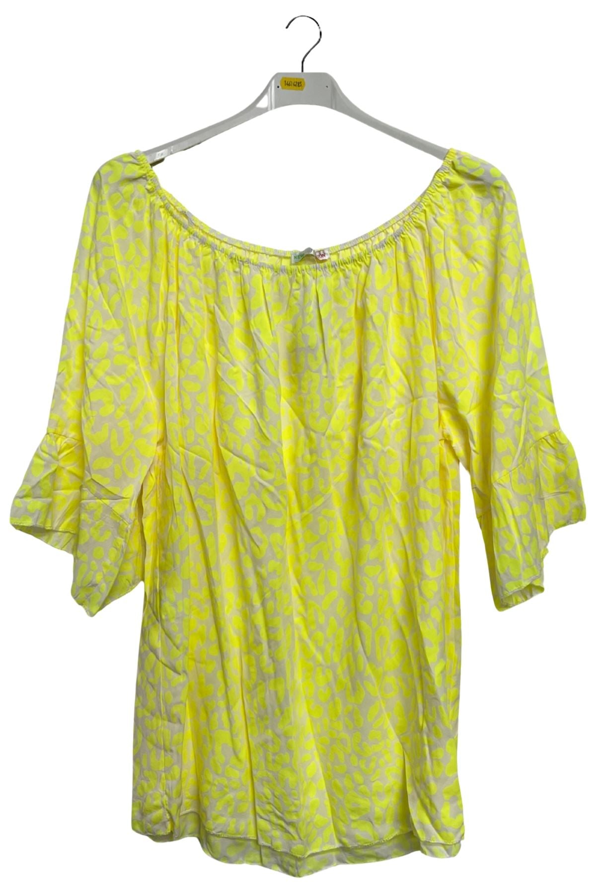 Subtle Textured Pattern Flared Sleeves Top