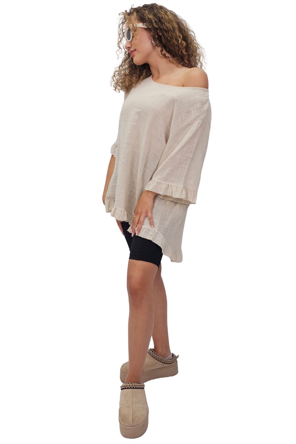 Plain Tunic Cotton Top