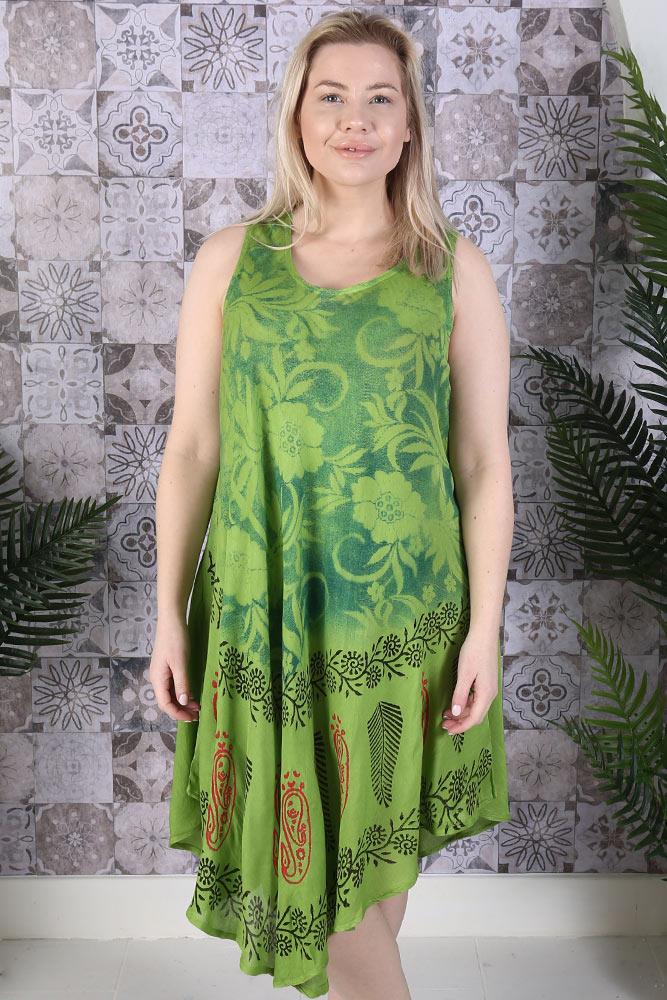 Flower Paisley Print Umbrella Dress