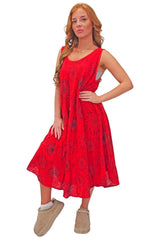 Abstract Firework Print Cotton Dress