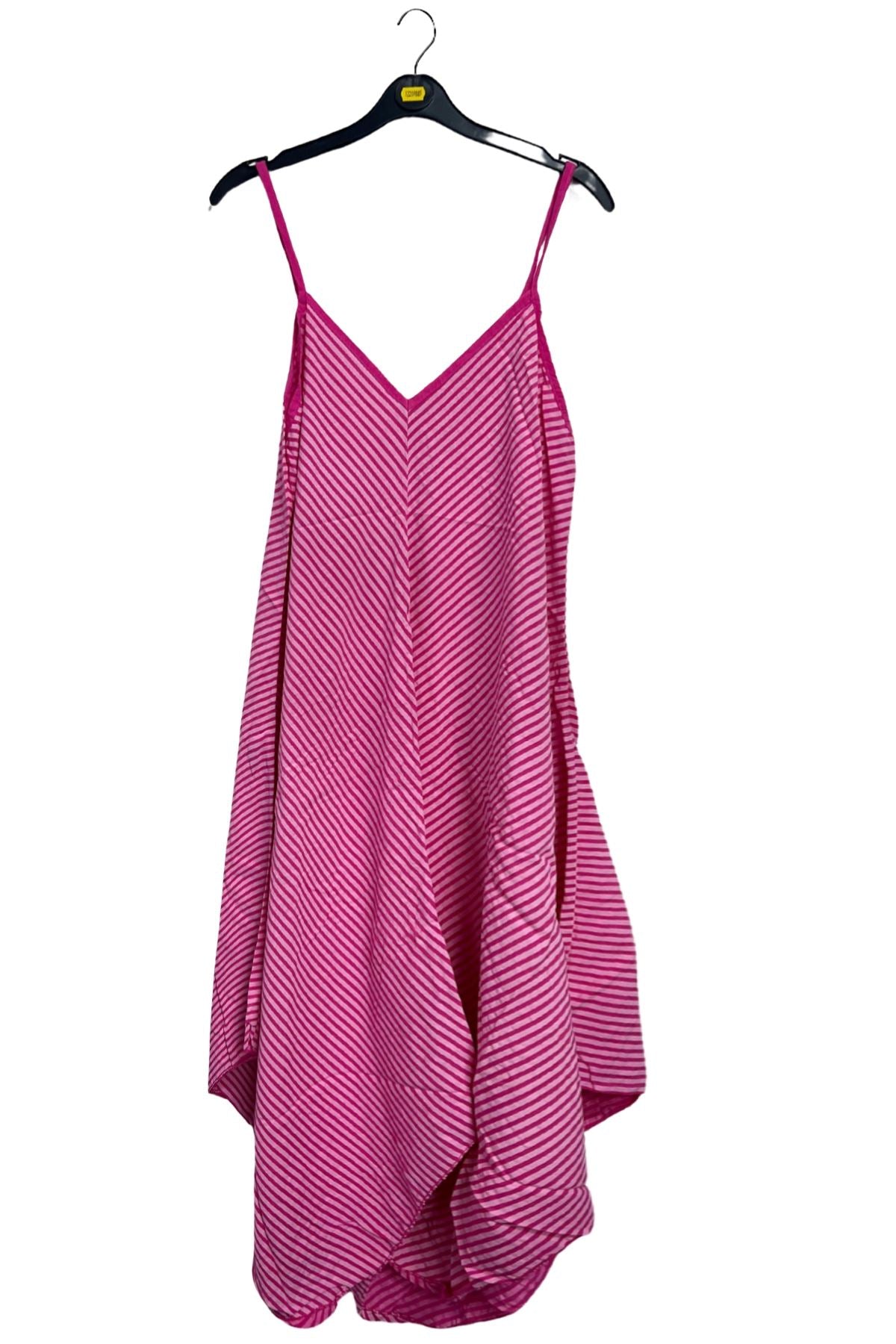 Diagonal Stripe Print Spaghetti Strap Dress