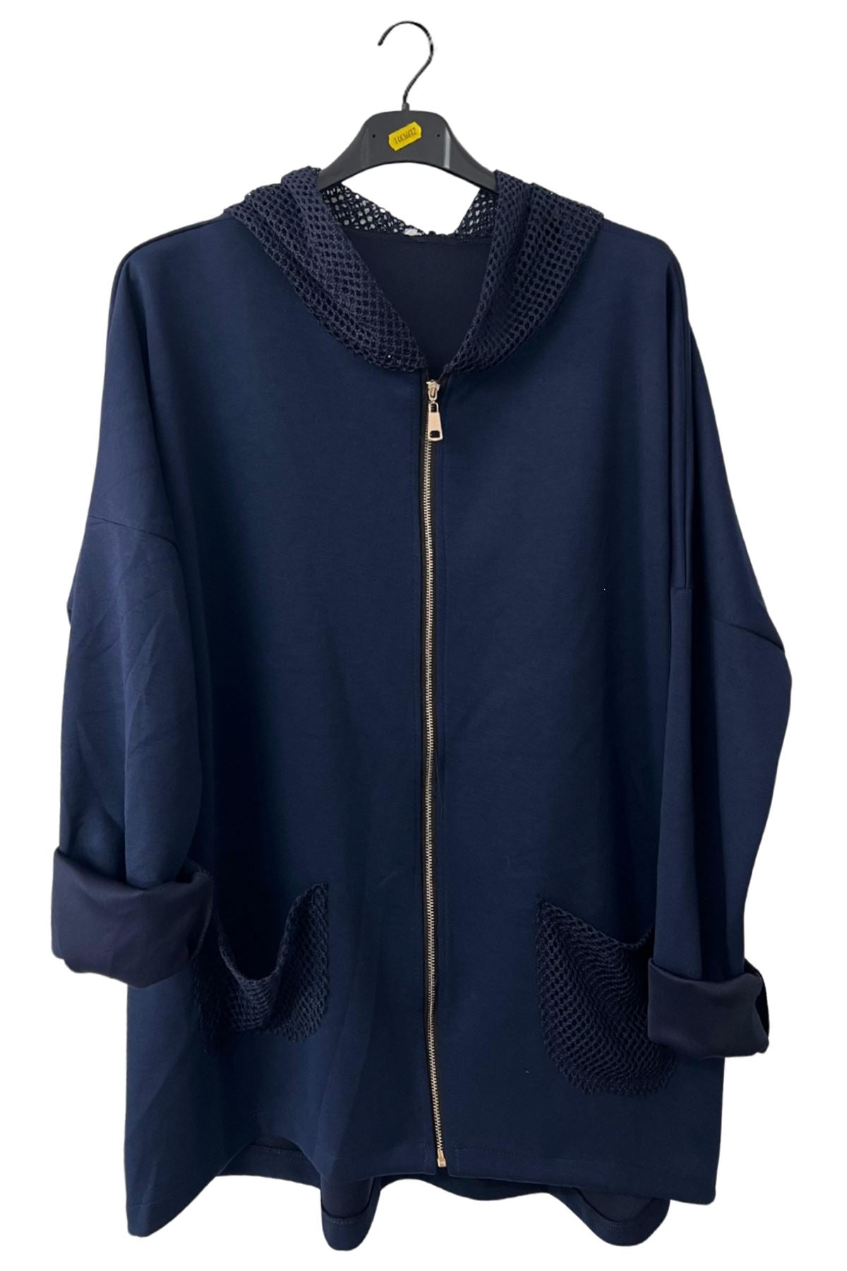 Plain Front Closure Zipper Hoodie