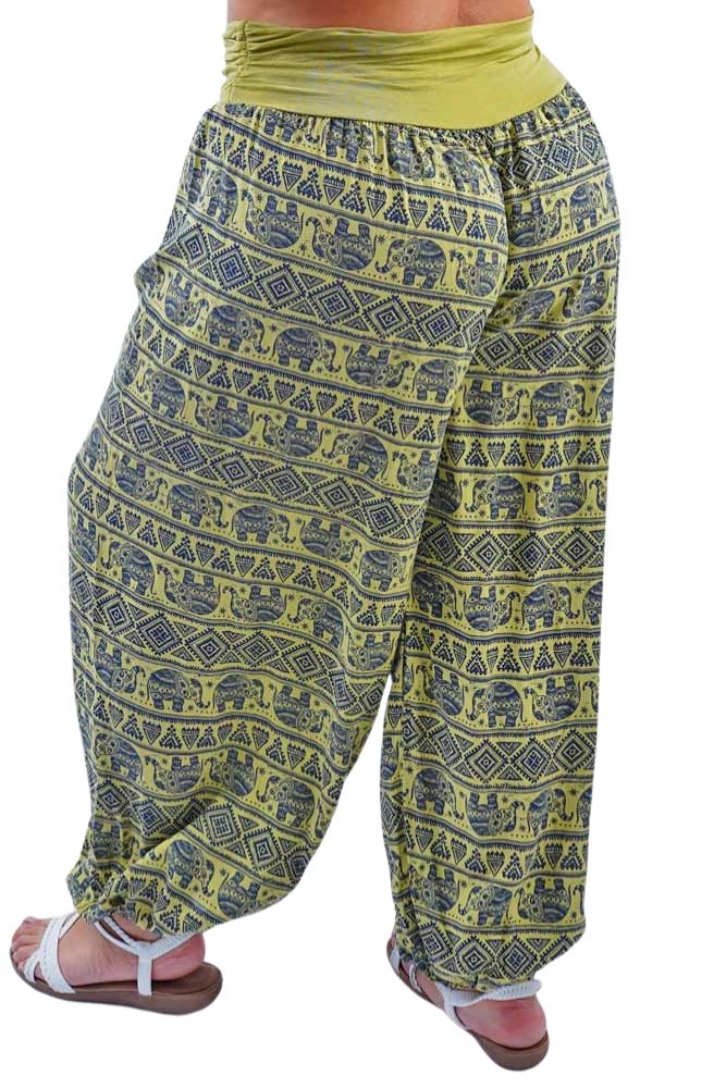 Geometric Elephent Print Viscose Palazzo