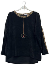 Plain Drop Shoulder High Low Hem Cotton Top