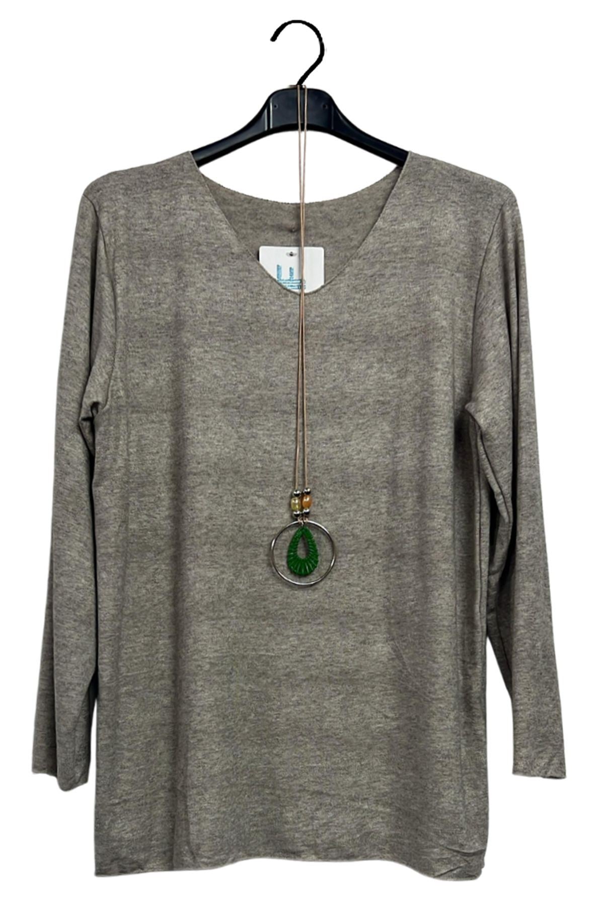 Plain Soft Knit Tunic Top