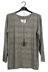 Plain Soft Knit Tunic Top