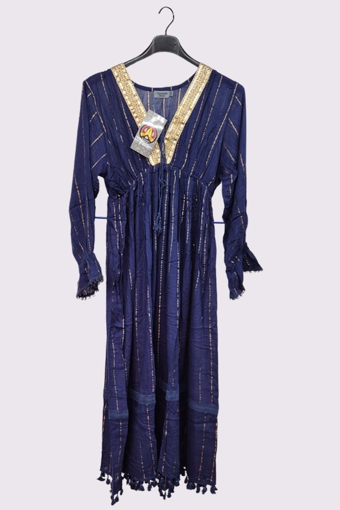 Sequin Lace Drawstring Tassel Hem 
