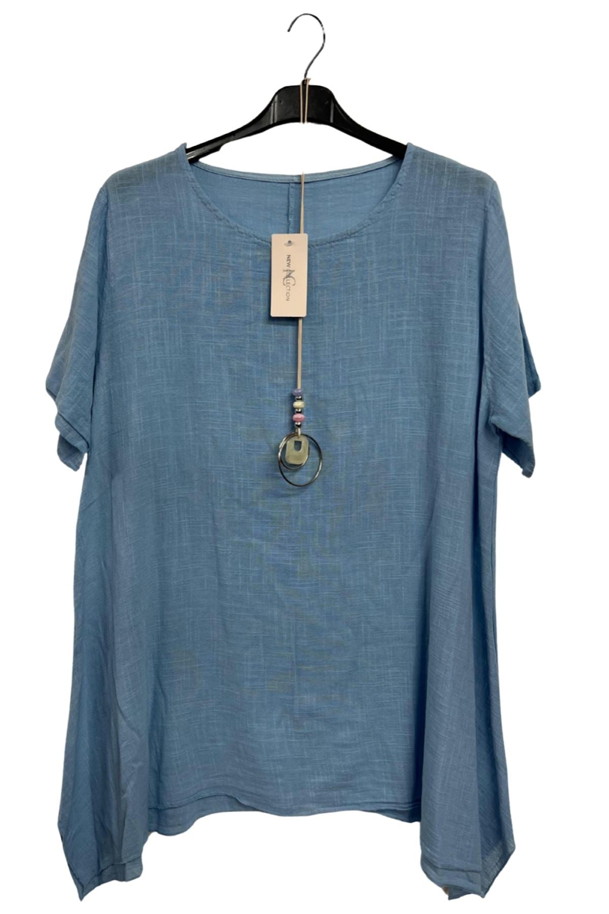 Plain Asymmetrical Oversized Cotton Top