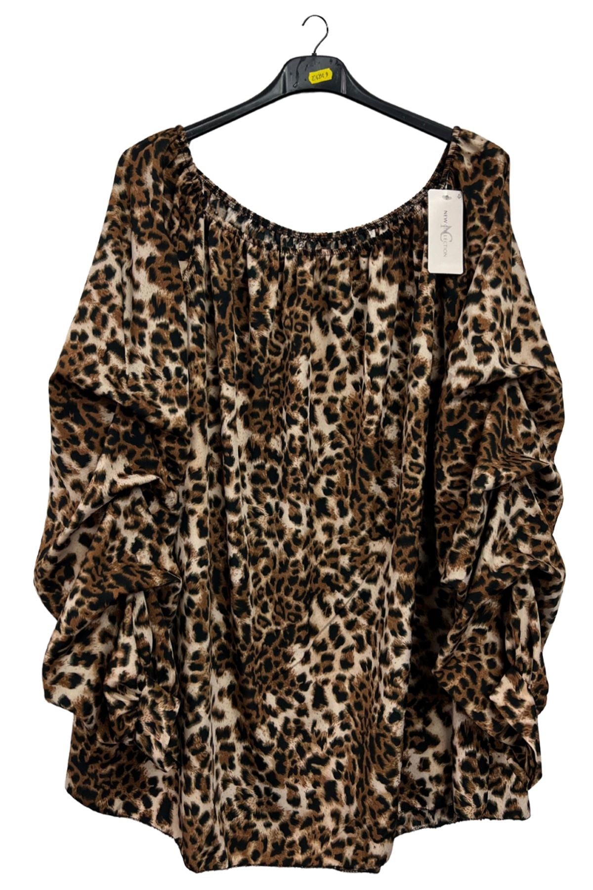 Leopards Print Ruched Top