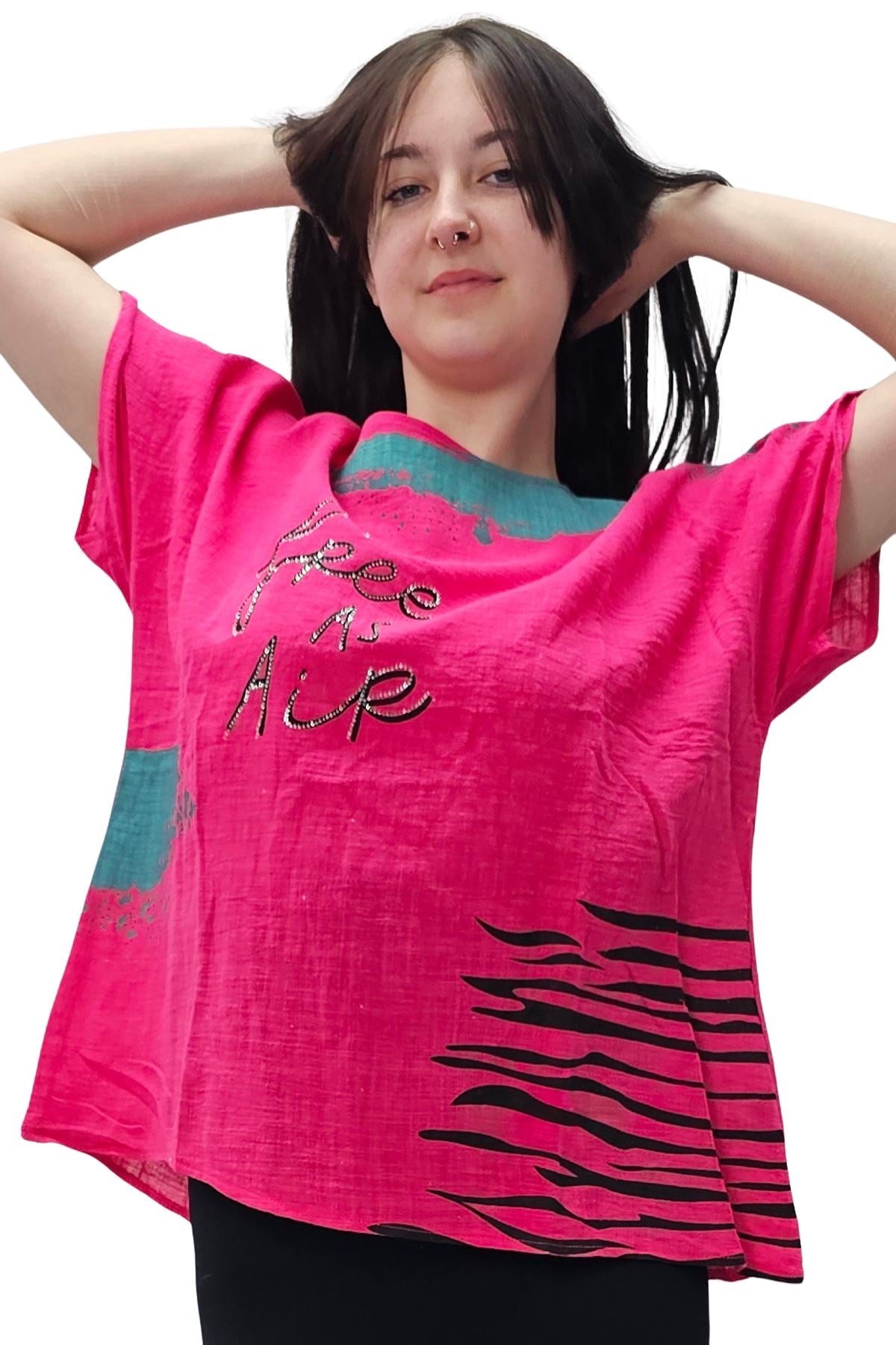 As Free As Air Print Cotton Top