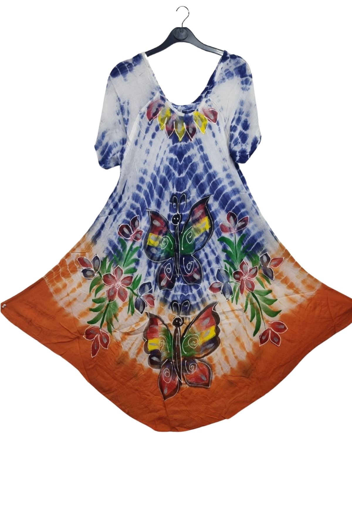 Butterflies Floral Leaf Pattern Dress
