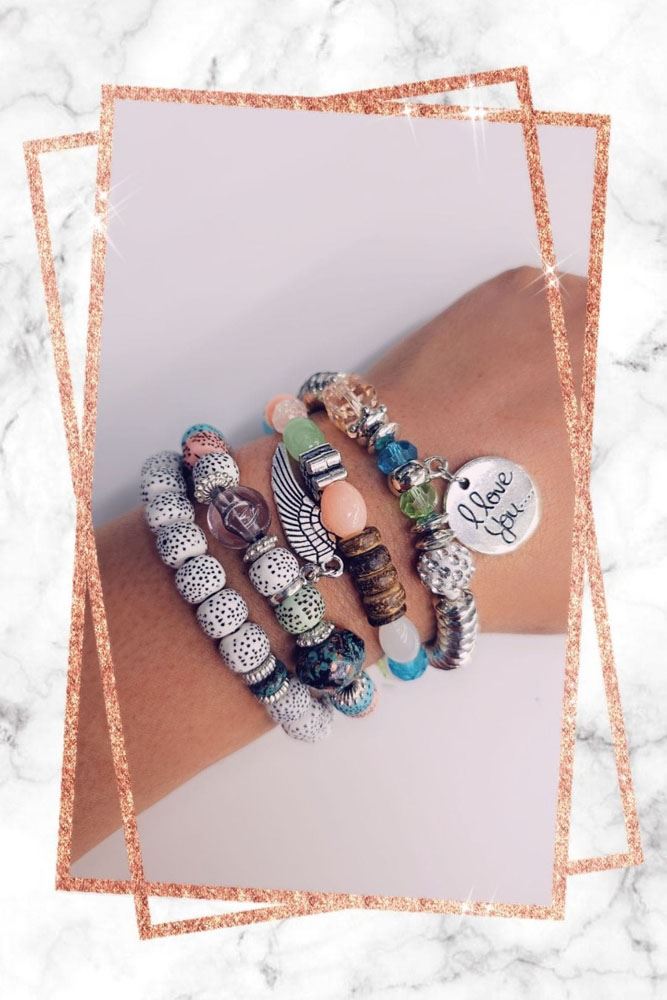 Love Wings Multi Beaded Bracelet