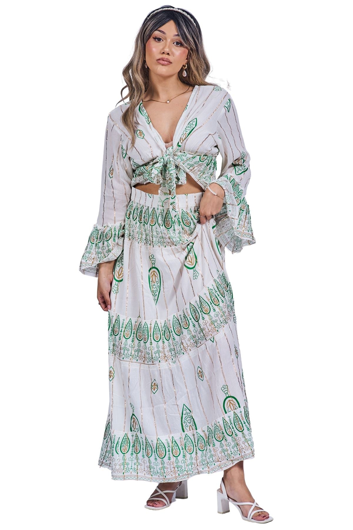 Vintage Print Bohemian Style Co-Ord Set