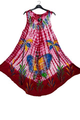 Tie Dye Butterfly Pattern Umbrella Style Dress