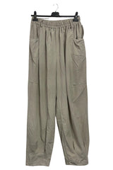 Plain Elasticated Waistband Front Two Pockets Cotton Trousers