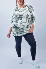 Chicago Print High Low Hem Cotton Top