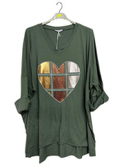 Heart Print Cotton Top

