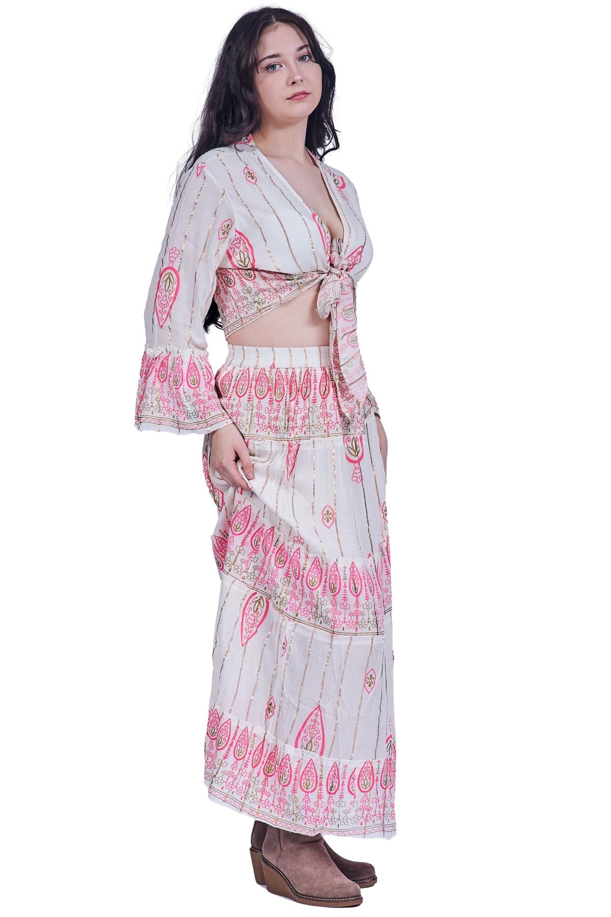 Vintage Print Bohemian Style Co-Ord Set