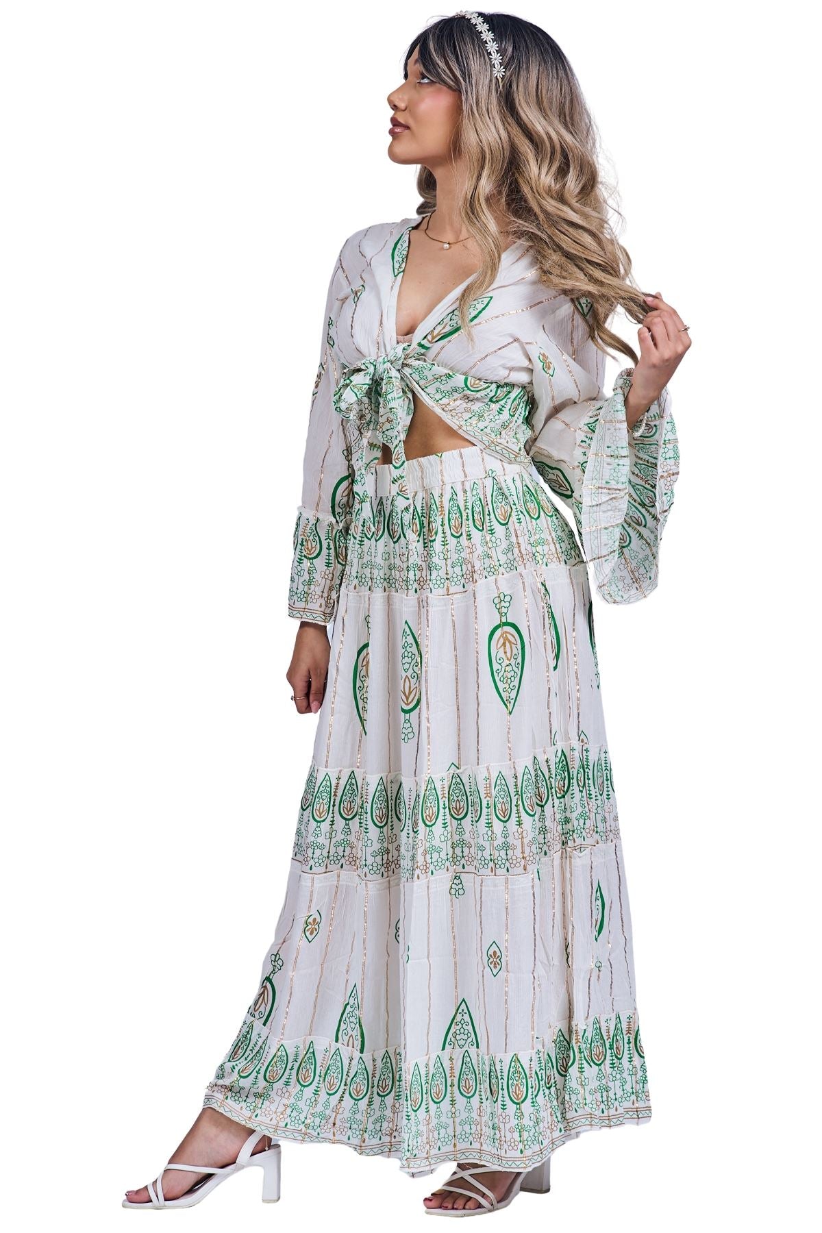 Vintage Print Bohemian Style Co-Ord Set