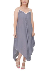 Diagonal Stripe Print Spaghetti Strap Dress