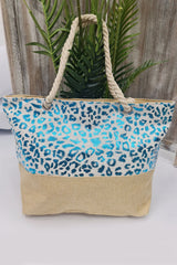 Leopard Pattern Two Handle Shoulder Bag