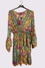 Abstract Print Bohemian Midi Style Dress