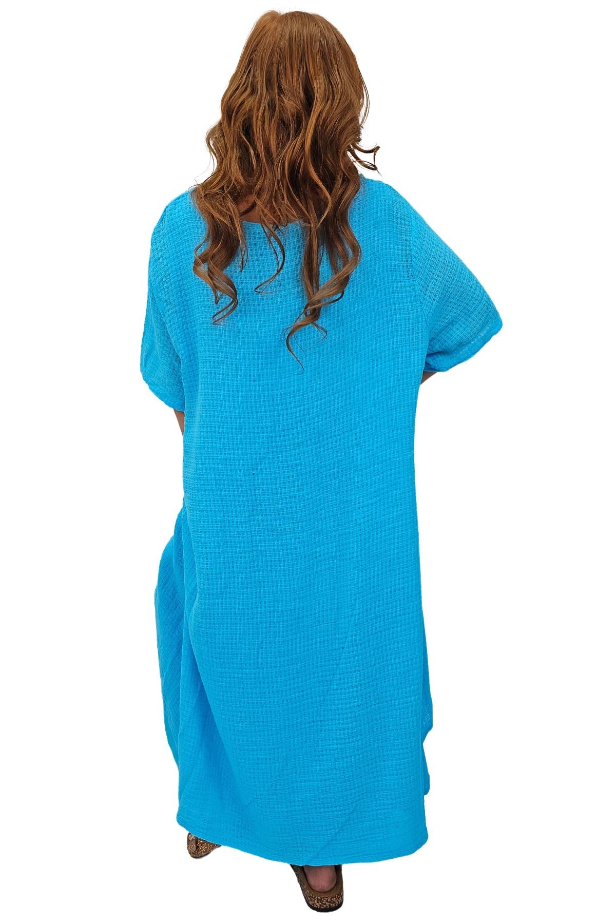 Plain Layered Asymmetrical Linen Dress