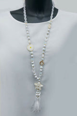 Tassels Beaded Star Strand Long Necklace