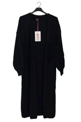 Plain Rib Knit Longline Cardigan