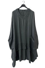 Plain Crochet Lace Detailing Cotton Top