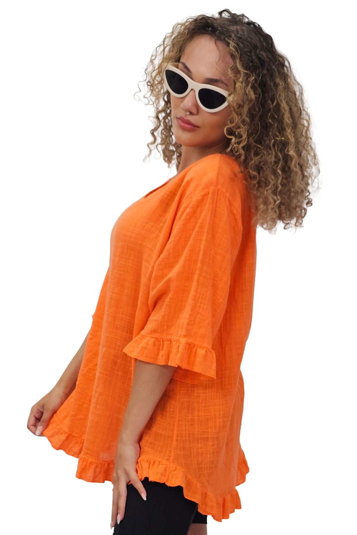 Plain Tunic Cotton Top