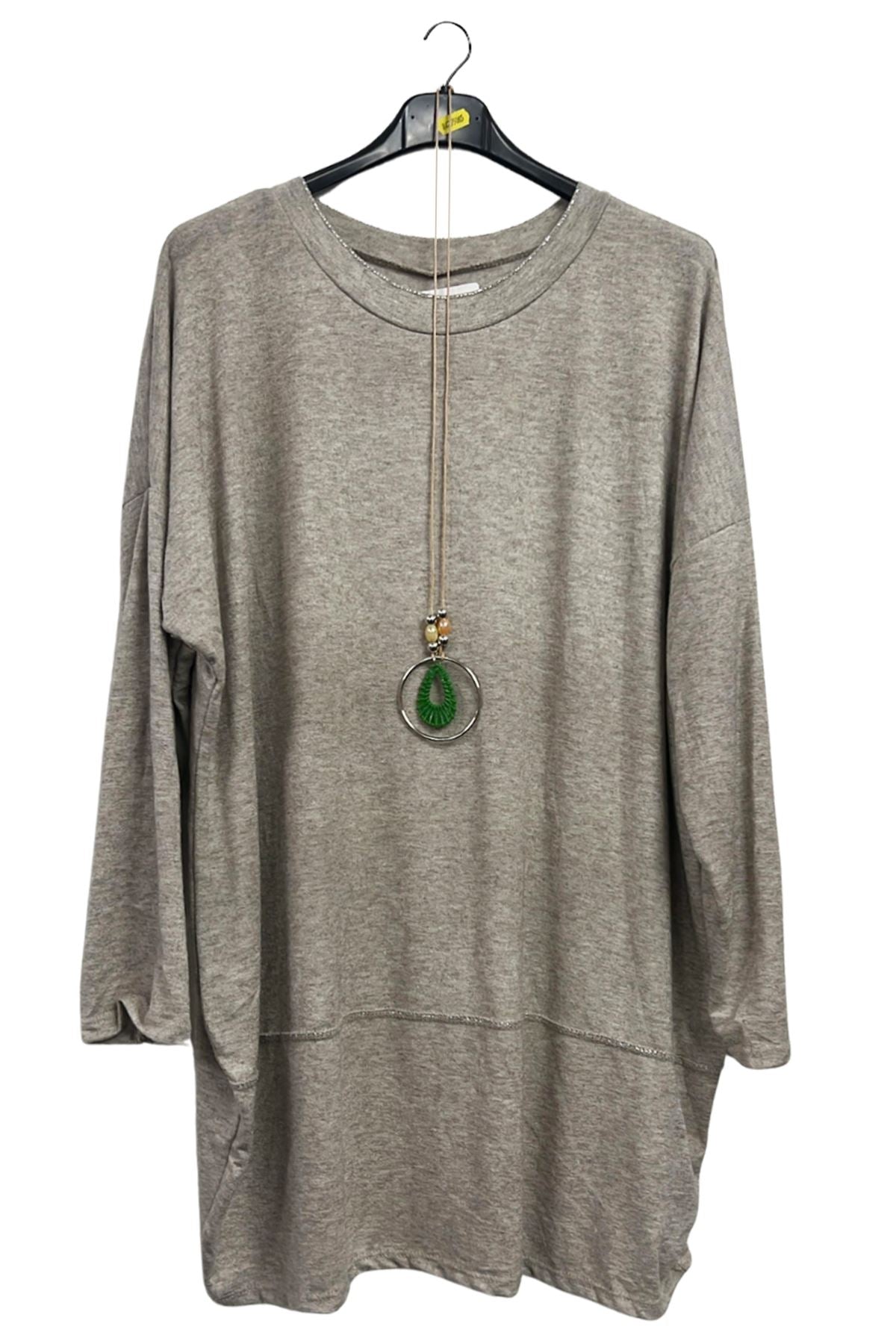 Plain Soft Knit Round Hem Top