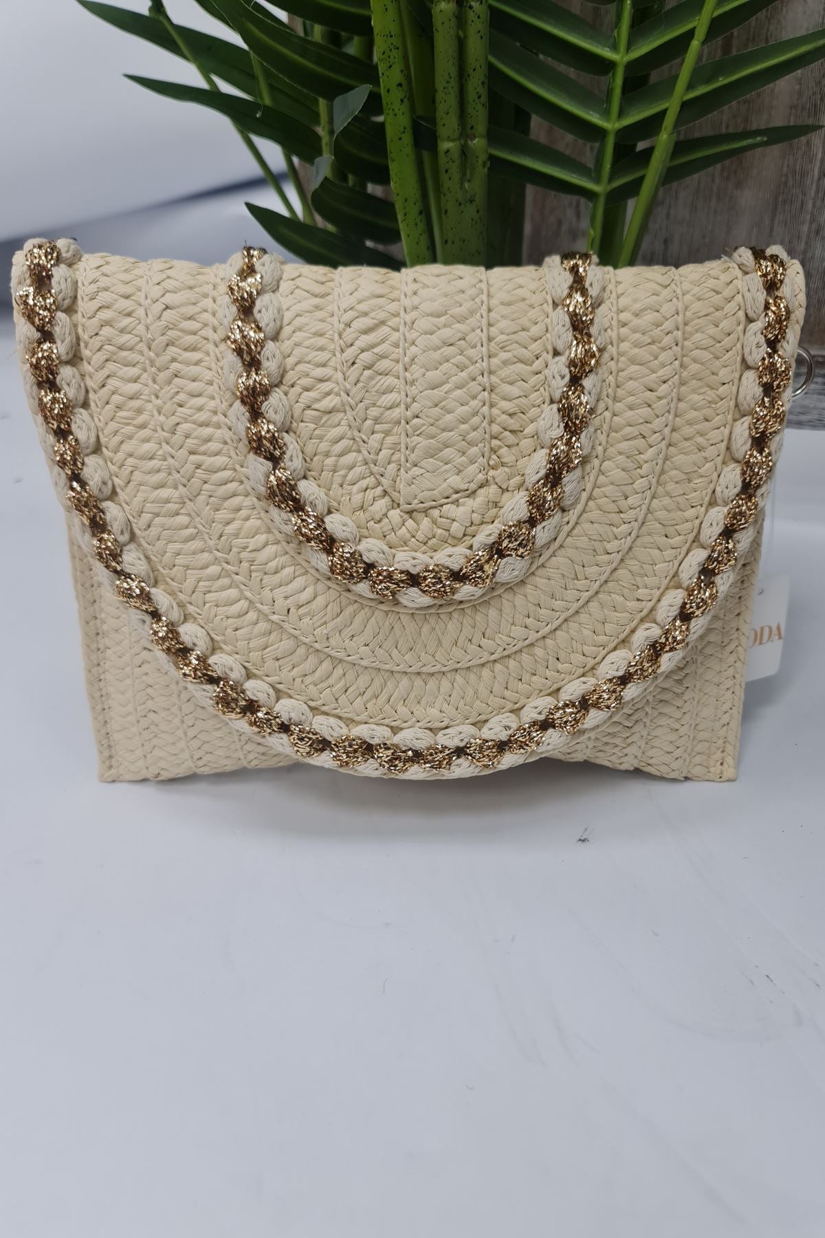 Straw Link Lace Bag