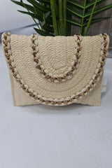 Straw Link Lace Bag