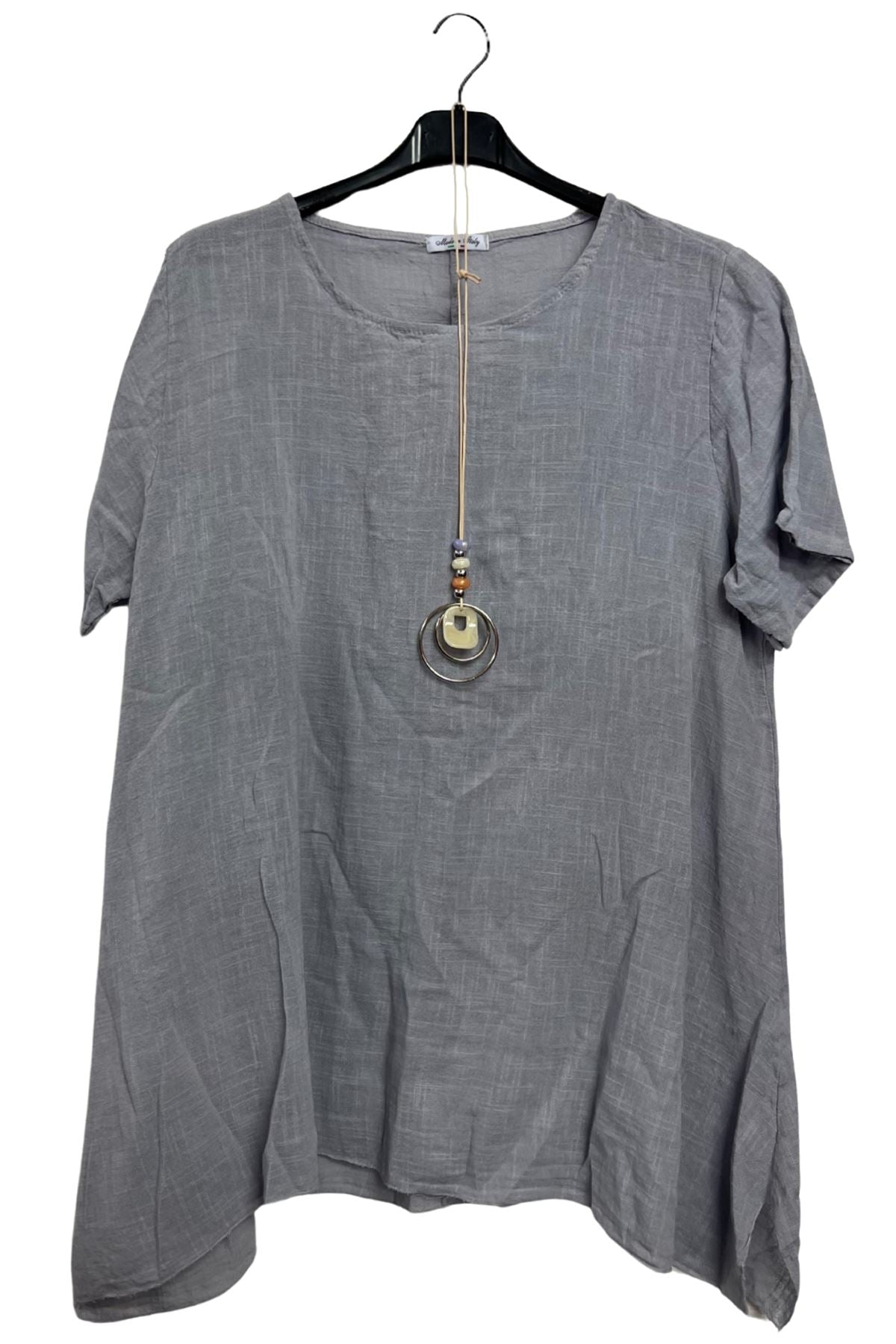 Plain Asymmetrical Oversized Cotton Top